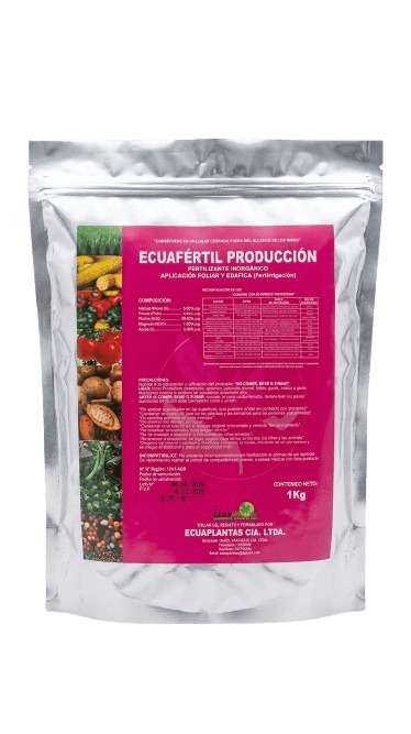 Ecuafértil Producción, fertilizante inorgánico de aplicación foliar y edáfica