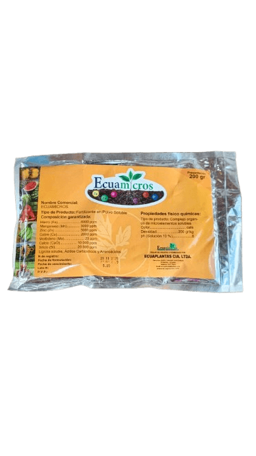 ECUAMICROS, fertilizante foliar en polvo soluble Ecuaplantas